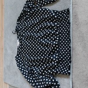 Michael Kors Black and White Polka Dot Blouse